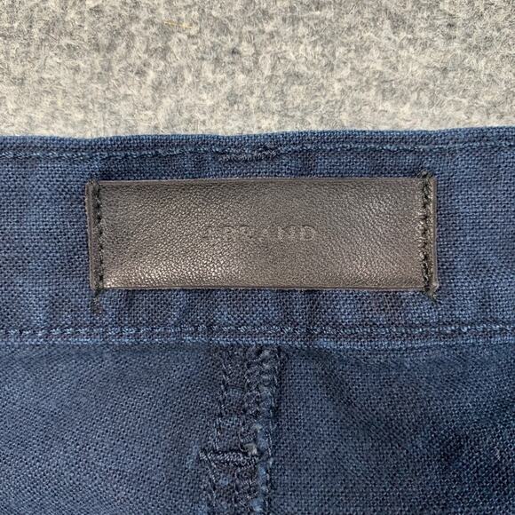 J Brand Pants Mens 33 Navy Cotton Slim Fit Straight Leg Dark Wash Button Fly - Picture 5 of 11